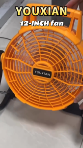 🔥🔥YOUXIAN ขนาด 12 นิ้ว ด้วยแบตเตอรี่ลิเธียม ใช้งานต่อเนื่อง 10 ชม. ทำงานเงียบ หมุน 360° เหมาะสำหรับใช้ในบ้าน กลางแจ้ง หรือสถานการณ์ฉุกเฉิน รับประกัน 1 ปี