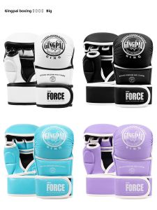 GINGPAI | Găng Tay Đào Tạo MMA Không Ngón Half Finger Thick Padded
