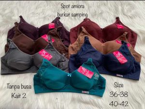 SPORT BRA BH Senam OLAHRAGA Tanpa Kawat TANPA Busa BRUKAT RENDA SAMPING ADEM LEMBUT MURAH PREMIUM CEWEK WANITA PREMPUAN