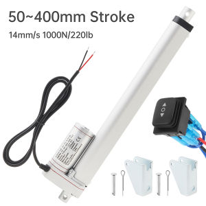 Chgipposs 50-400 mét đột quỵ 12V chuyển động tuyến tính thiết bị truyền động tốc độ cao 14 mm/giây 1000N/220lb IP54 không thấm nước chịu lực cao tuyến tính thiết bị truyền động