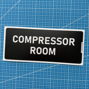Compressor Room. Premium Sticker Sign Building Door Signage Big Small Label.