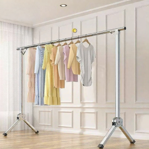 xianxunxue | Stainless Steel Adjustable Folding Clothes Drying Rack Single Rod