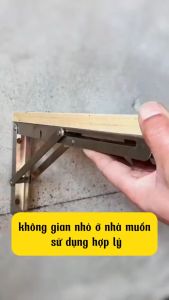 Bản Lề Gập Gọn Inox 201 Siêu Chịu Lực 80Kg – Bộ 2 Chiếc 20cm Kệ Gấp Treo Tường Xếp Gọn Tiện Dụng