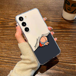 Transparent Ultra Cartoon Style Samsung S24 Phone Case for Galaxy S23 plus S22 S21 S20FE Couples Men Women New Cute Soft Design