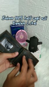 Dompet kulit sapi termurah BONUS TOPI DISTRO dompet lipat pria dompet kulit garut