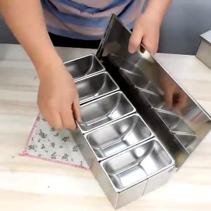 Local Delivery Quickly: 304 All-Steel Stainless Steel Seasoning Box & Bottle Set
