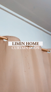 LIMIN Square End Curtain Rod Set | Adjustable & Extendable | 3/4 | Aesthetic Kurtina Pole Minimalist