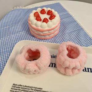 Stuffed Face Wash Waterproof Wrist Strap Cute Cartoon Wash Oversleeve Towel Girl Hair Band Hair Rope Tie Horsetail Headwear