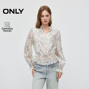ONLY | Autumn New Style Lisle Wooden Ear Collar Lace Tunic Blouse