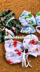 2in1 mittens and booties set for newborn baby
