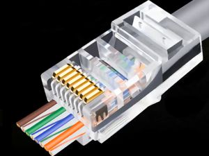 50pcs/Set Konektor Network Connector RJ45 CAT5 FTP Gold Modular Plug High Speed