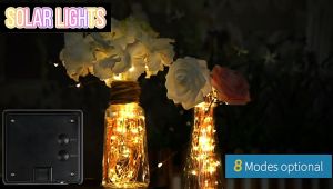 12M Solar String Fairy Lights Outdoor Waterproof 120 LED With 8 Modes Fairy String Lights for Home Garden Christmas New Year Party Decor