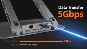 J5create JTS127 Ergonomic Aluminum Alloy Laptop Stand Designed to fit laptop/device up to 16 inch tablet stand PC stand