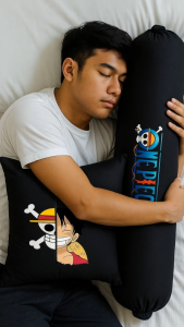 1 paket sarung bantal dan guling motif luffy one piece lembut dan nyaman murah cantik