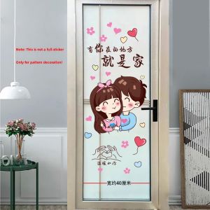 Bathroom Decorative Glass Door Stickers Lotus Flower Tile Wall Decals Waterproof PVC Kitchen Living Room Bathroom Toilet Stickers