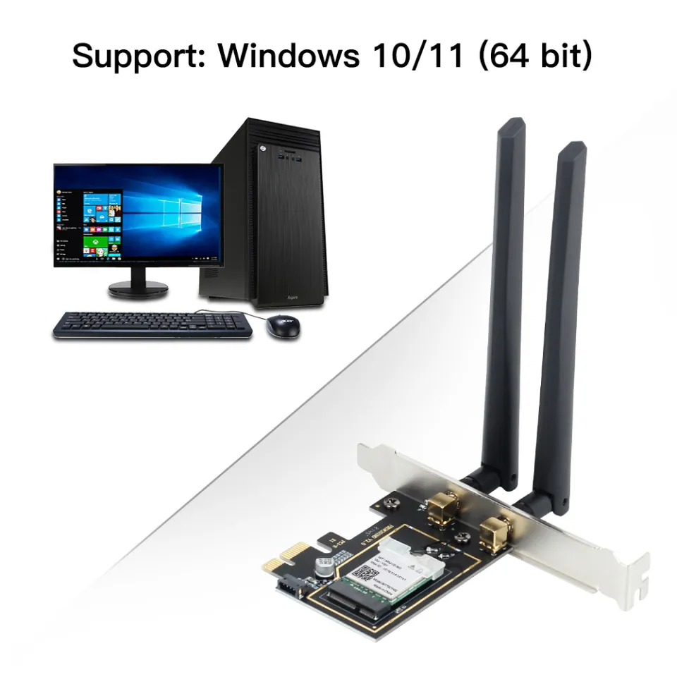 thumbnail image 2 of Fenvi AX1800 PCIe WiFi 6 Card – Bluetooth 5.2, 802.11ax Dual Band Adapter For Desktop 2 of 5
