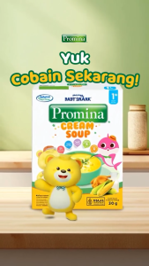 Promina Cream Soup Sweet Corn & Chicken Sup Krim Jagung Manis Ayam Batita MPASI Camilan Bayi 1 tahun