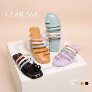Lapepa Clarissa Sandal Selop Wanita Sendal Slop Cewek Casual Model Full Color Sandal Pu Leather Musim Panas Sendal Selop Untuk Leisure - Lazada