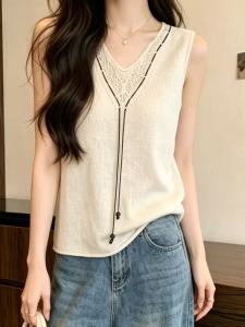 AIYITI | Slim Light Ice Silk Sleeveless V-Neck Shirt