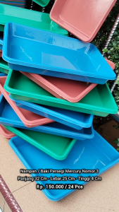 24 Pcs Nampan / Baki Plastik Persegi 32x25x4 Cm