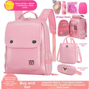 Princess Style Waterproof Spine Protection Lightweight Large Capacity Schoolbag