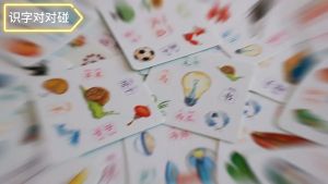 3-6 Year Early Education Chinese Character Cards Pictographic Literacy Card Recognition Pinyin Card Hanzi Learning Book趣味桌游疯狂对对碰卡片识字对对碰儿童益智思维训练亲子桌游玩具