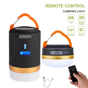 Portable LED Camping Light Built-in Battery With Remote Control Tent Hanging Lantern Outdoor Waterproof Camping Working Light