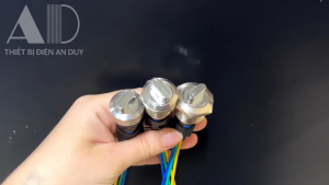 Núm công tắc INOX xoay vặn Tự khóa 2 - 3 chế độ (16mm 19mm 22mm)