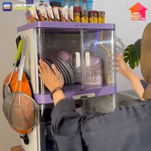 Rak Piring Plastik Lemari Piring Fawsline Rak Piring Dapur Tempat Sendok Perlengkapan Dapur Rak Dapur Rak Penyimpanan Dapur Praktis Rak Dapur Berkualitas Tinggi - Lazada