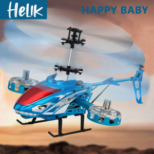 Helikopter Remote Control 45 Channel Pesawat RC Anak dengan Lampu LED Berwarna Giroskop Internal Penampilan Hiu Terbang Stabil