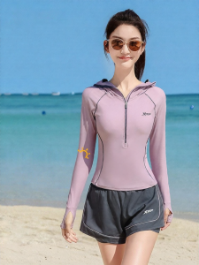 XTEP | Đồ Bơi Dài Tay Có Mũ Slimming
