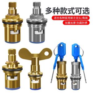 Van Chốt Vòi Nhanh Bằng Đồng Sứ Van Điều Khiển Nước Nhà Bếp Chìa Khóa Khóa Vòi Chậu Phụ Kiện Vòi Chậu