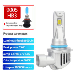 KEVANLY | KEVANLY H4 LED Light CANBUS 9005 9006 H11 LED 1:1 Headlight 6000K High Low Beam Lamps with Fan Wireless CSP Car Headlamp 12V
