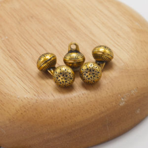 Pure Metal Ancient Bronze Solid round Ball Floral Patterned Shirt Buttons Chinese Style Traditional Qipao Embroidery Accessories