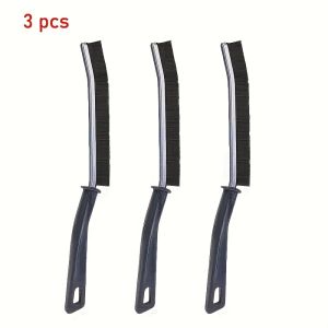 2/3/4PCS Bathroom Kitchen Gap Cleaning Brush Cloth Durable Grout Hard Bristle Long Handle for Tile Gaps Window Frames Door Track