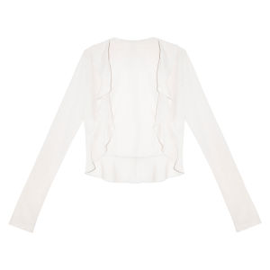 YIKEXIAOYEMEI | Áo Cardigan Ôm Dáng Tay Dài Màu Khaki