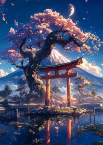 1000Pieces Jigsaw Puzzle Mount Fuji Cherry Blossoms Japanese Spring Landscape For Adults Family Fun Relaxing Brain Teaser Gift