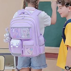 UISN #B390 School Backpack Spine Protection Load Reduction Waterproof Backpack for Grades 1-6