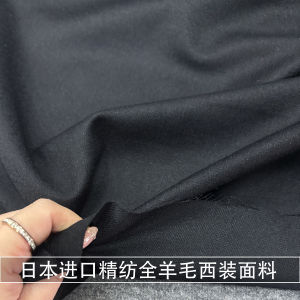 Vải Vest Len Nguyên Chất Mịn Màng Màu Đen Đặc Biệt Cho Quần Áo Mùa Xuân Thu Vải Len Nguyên Chất Màu Trơn