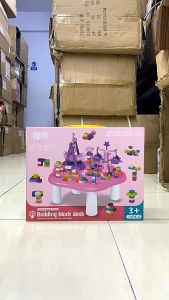 [KST] Meja Building Block 75pcs Mainan Balok Susun | Mainan Edukasi Anak Bongkar Pasang Taman Bermain