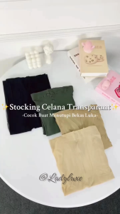 LadyLuxe - Celana Stocking Panjang Transparant Tipis Halus Pantyhose Stocking Sepinggang Wanita Perempuan KK008