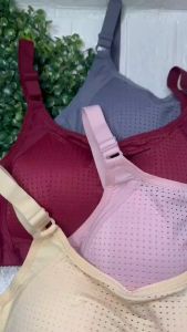 3pcs Bh Bra jumbo kemben Busa Cup Besar Tanpa Kawat | BH Renda Halus Import Cantik | Size 38 40 42 44 46