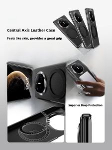 LINGKEN | Huawei Mate X6 Phone Case New Model With Stand Magnetic Absorption Full Cover Anti-Fall Business High End X5 Collectors Edition Leather Foldable Screen Cover