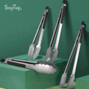Stainless Steel Large Thick Food Tongs