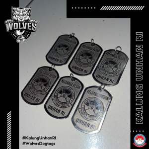 Kalung UNHAN RI / dogtag logo unhan / Kalung logo unhan ri / universitas pertahanan / aksesoris unhan Bandul Rantai