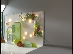 3x3m Background Stand Kit Easy Setup Telescopic Heavy Duty Photography for Parties Wedding Photography Advertising