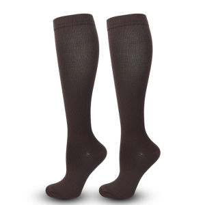 1 Pair Womens & Mens Compression Socks 15-20 MMHg Knee High Stocking for Cycling Soccer Running Athletic Calf Sports Socks