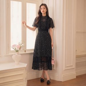 Koradior | Elegant Polka Dots Midi Dress