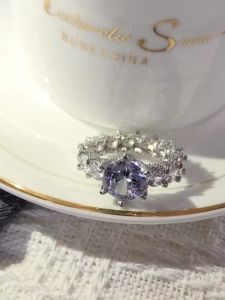 Moonso Luxury Silver Color Designer Engagement Ring for Women Free Shipping Items Gift Jewelry Wholesale R6014