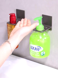 1Pcs Shower Gel Bottle Hanger Stainless Steel Wall Mount Shampoo Bottle Dispenser Holder for Bathroom